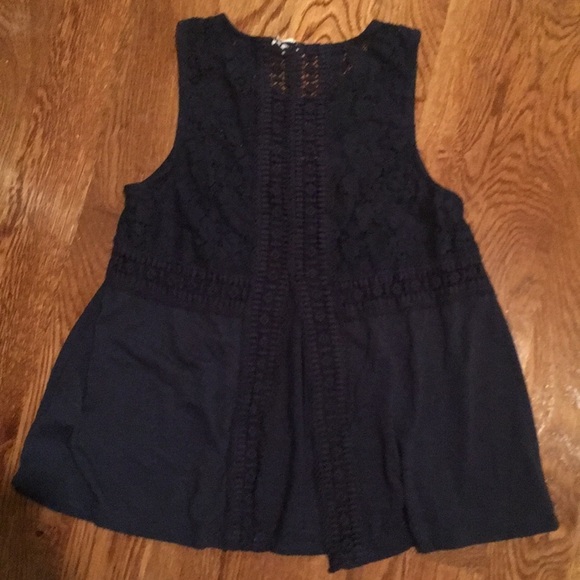 ❤️ Navy Open Back Tank Small - Picture 3 of 4